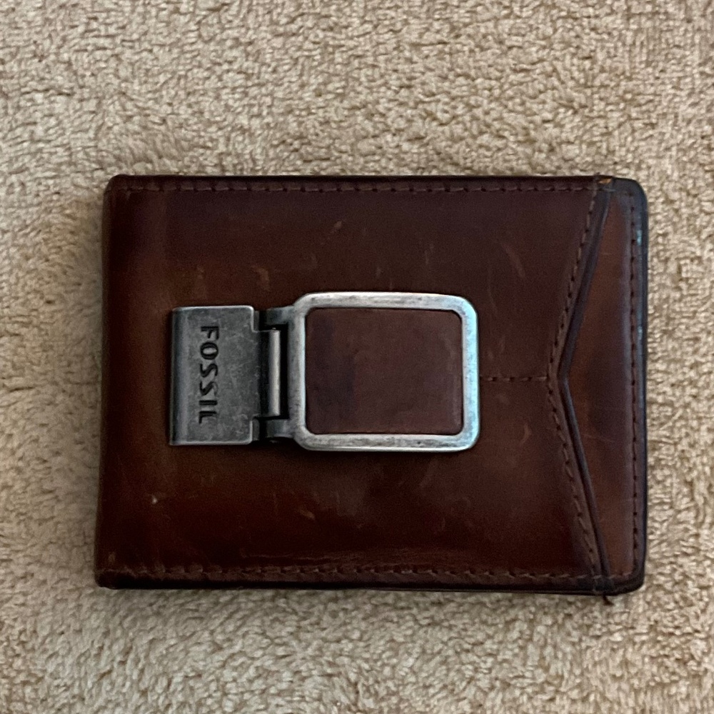 Vintage Fossil Wallet With Money Clip